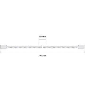 Strömkabel 2xE27/60W/230V 3 m