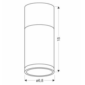 Takbelysning TUBA GU10/15W/230V