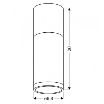 Takbelysning TUBA GU10/15W/230V