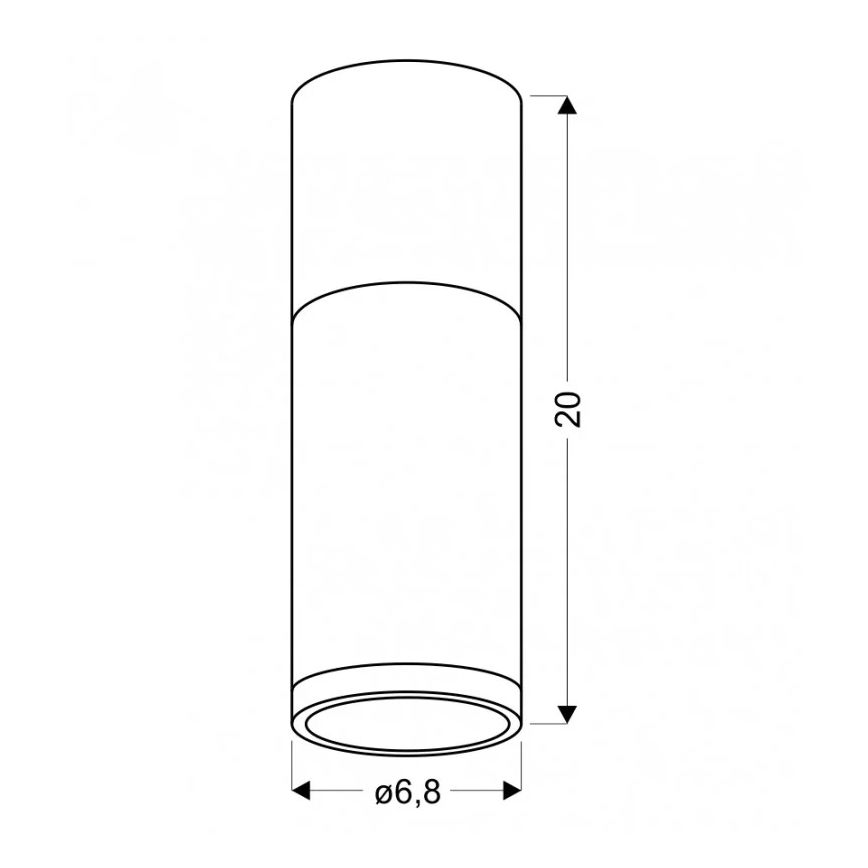 Takbelysning TUBA GU10/15W/230V