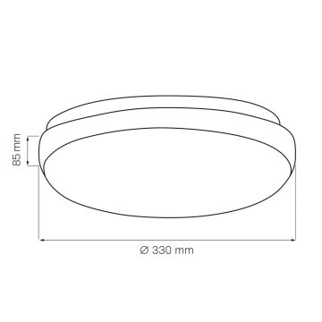 Taklampa BOGDAN 2xE27/20W/230V diameter 33 cm vit