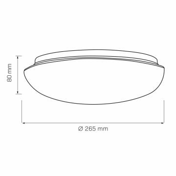 Taklampa BONIFACY 1xE27/20W/230V diameter 26,5 cm vit