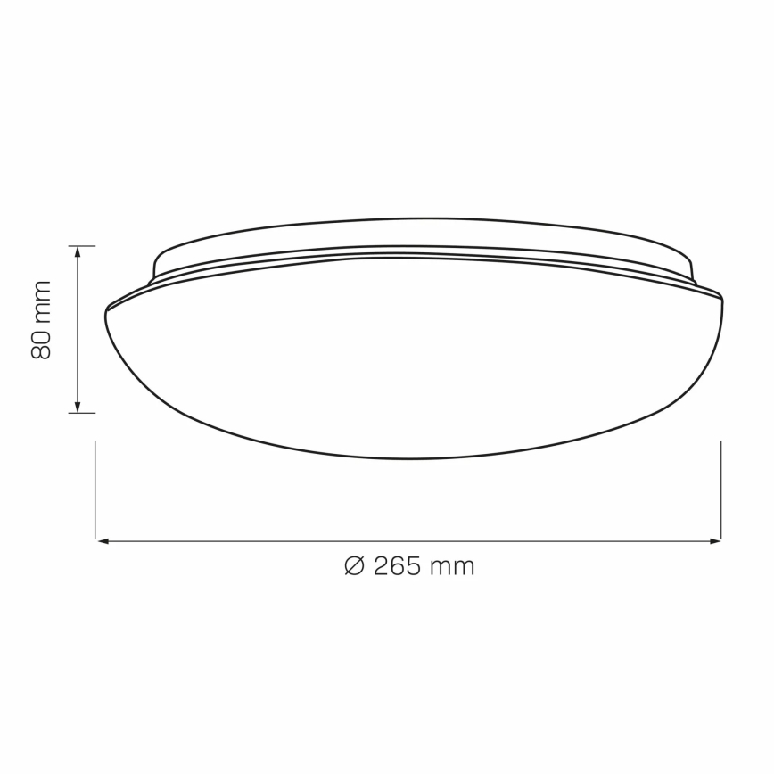 Taklampa BONIFACY 1xE27/20W/230V diameter 26,5 cm vit