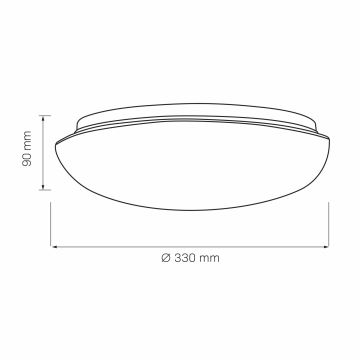 Taklampa BONIFACY 2xE27/20W/230V diameter 33 cm vit