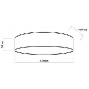 Taklampa  CAREN 4xE27/15W/230V d. 60 cm antracit 