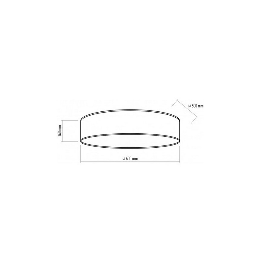 Taklampa  CAREN 4xE27/15W/230V d. 60 cm antracit 