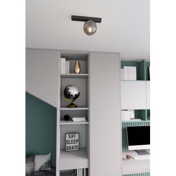 Taklampa FIT 1xE14/10W/230V svart/grå