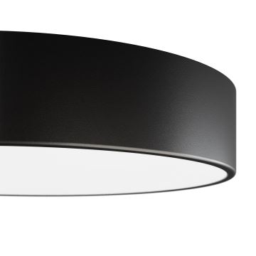 Taklampa för utomhusbruk med sensor CLEO 2xE27/24W/230V diameter 30 cm svart IP54