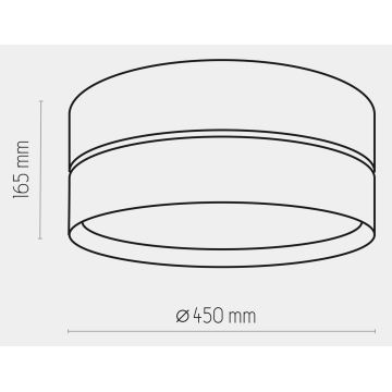 Taklampa  HILTON 3xE27/15W/230V d. 45 cm mässing /svart