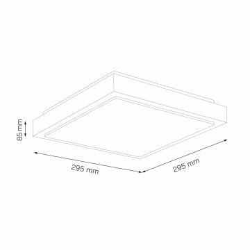 Taklampa KAZIMIERZ 2xE27/20W/230V 29,5x29,5 cm silver