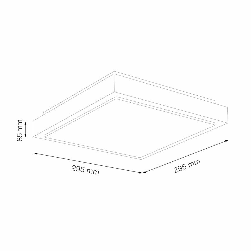 Taklampa KAZIMIERZ 2xE27/20W/230V 29,5x29,5 cm svart