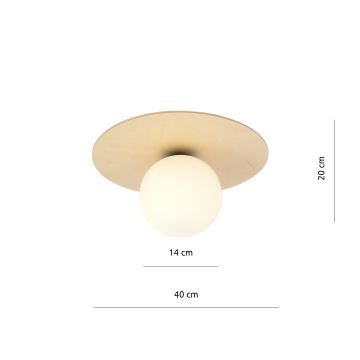 Taklampa KENZO 1xE14/10W/230V beige