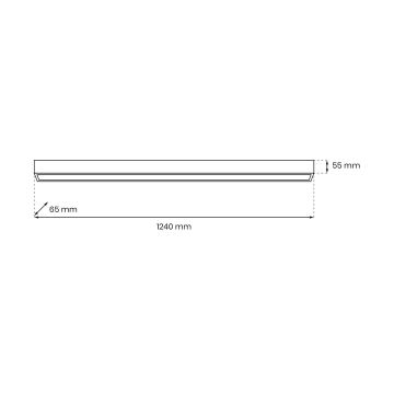 Taklampa LUNGO T8 1xG13/18W/230V svart