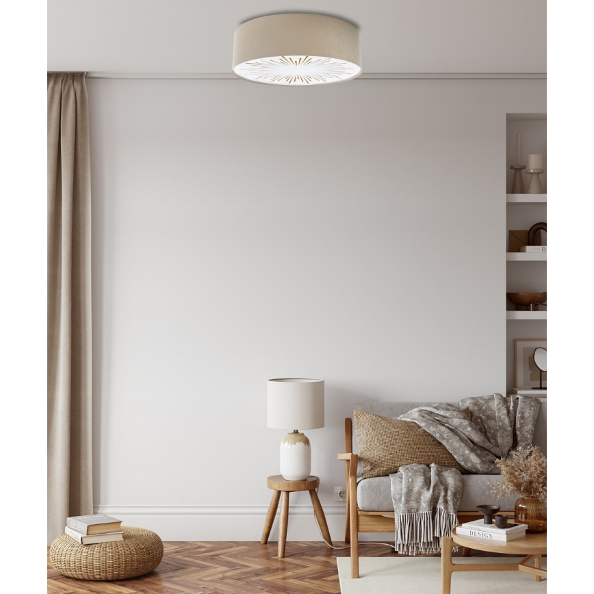 Taklampa RAYS 2xE27/60W/230V diameter 40 cm beige