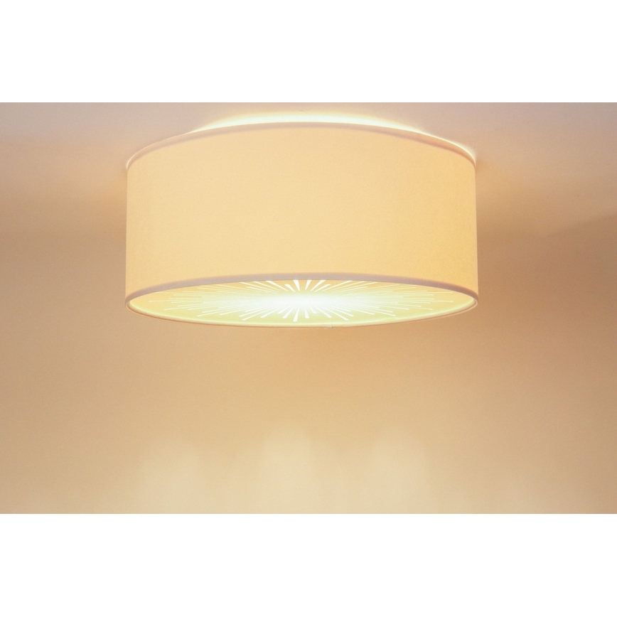 Taklampa RAYS 2xE27/60W/230V diameter 40 cm beige