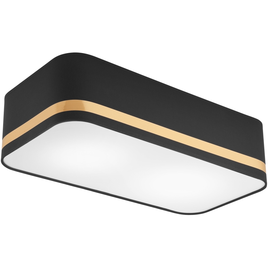 Taklampa SIRJA SQUARE STRIPE 2xE27/15W/230V svart/guld