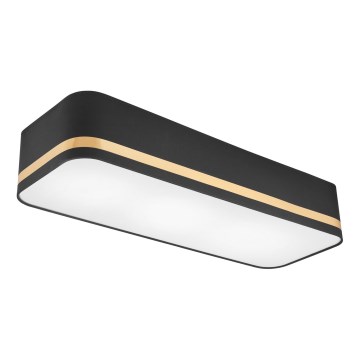 Taklampa SIRJA SQUARE STRIPE 3xE27/15W/230V svart/guld