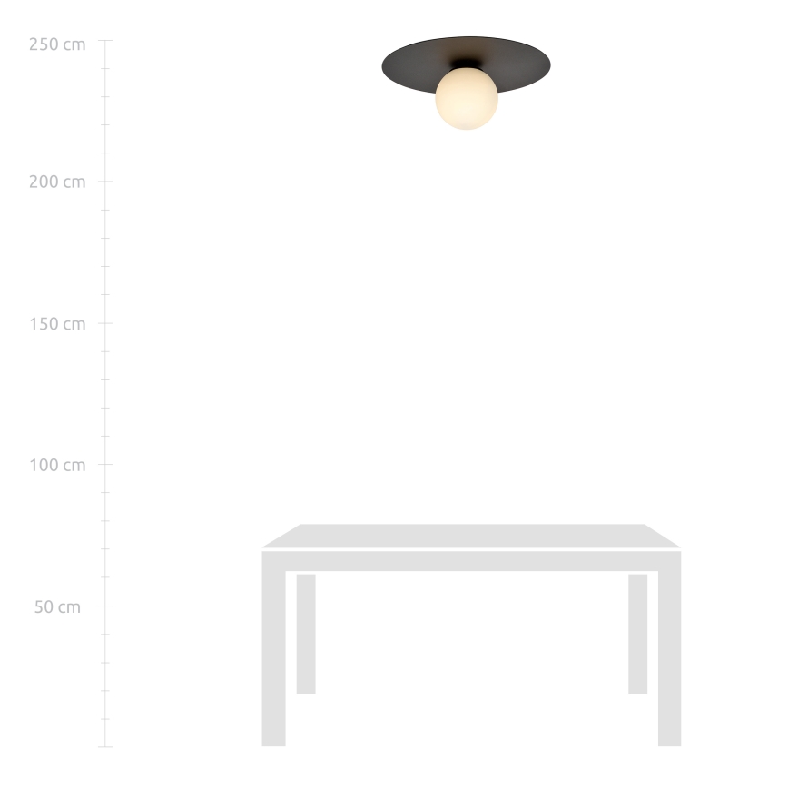 Taklampa SOLAR 1xE14/10W/230V svart/vit