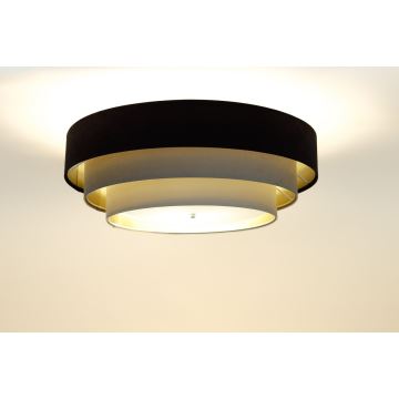 Taklampa TRINITI 2xE27/60W/230V brun/beige/guld