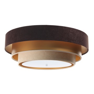 Taklampa TRINITI 2xE27/60W/230V brun/guld/beige