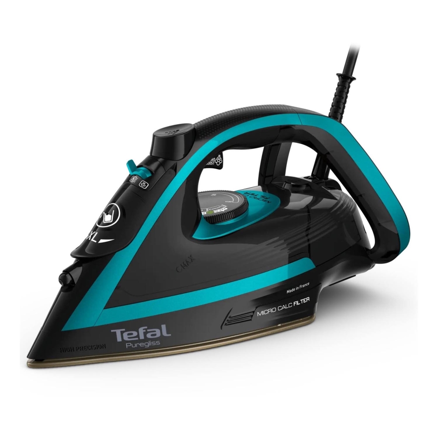 Tefal - Ångstrykjärn PUREGLISS 3000W/230V turkos/svart