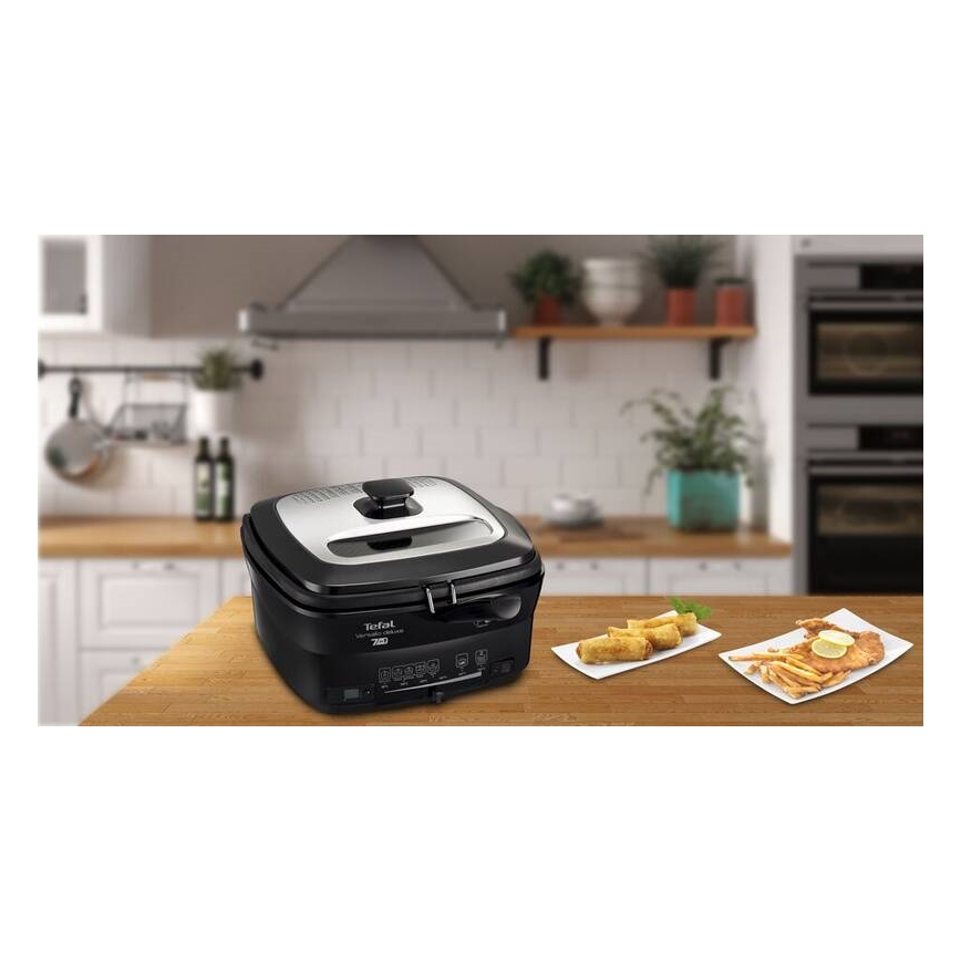 Tefal - Fritös 2 l VERSALION DE LUXE 7i1 1600W/230V svart