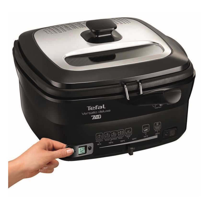 Tefal - Fritös 2 l VERSALION DE LUXE 7i1 1600W/230V svart