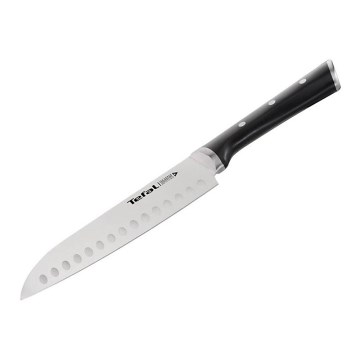 Tefal - Rostfri kniv santoku ICE FORCE 18 cm krom/svart