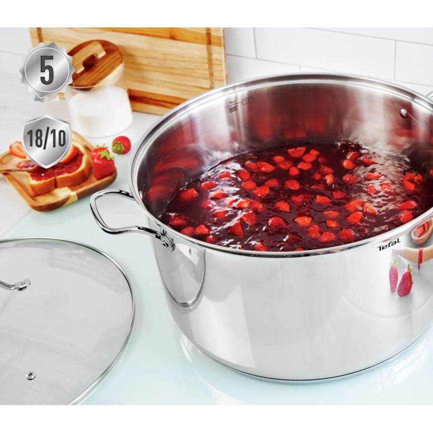 Tefal - Set med grytor 10 delar INTUITION rostfri