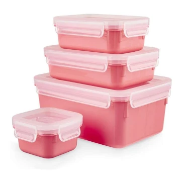 Tefal - Set med matlådor 4 delar MSEAL COLOR rosa