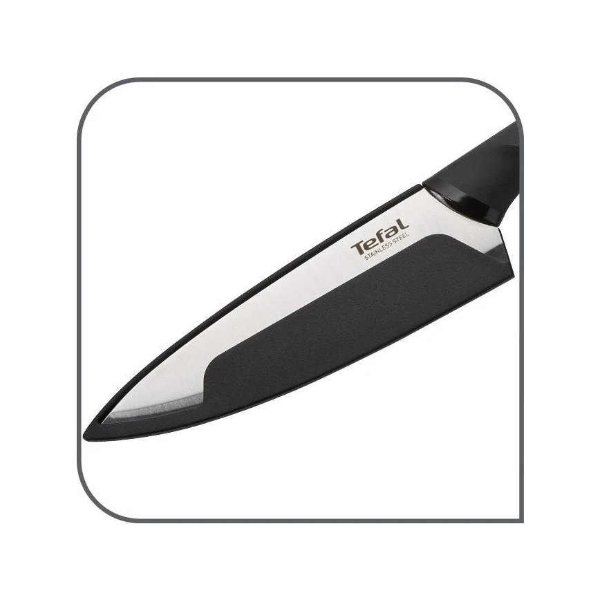 Tefal - Universal kniv i rostfritt stål COMFORT 12 cm krom/svart