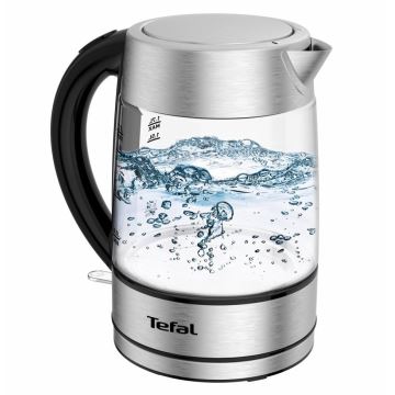 Tefal - Vattenkokare GLASS 1,7 l  2200W/230V krom