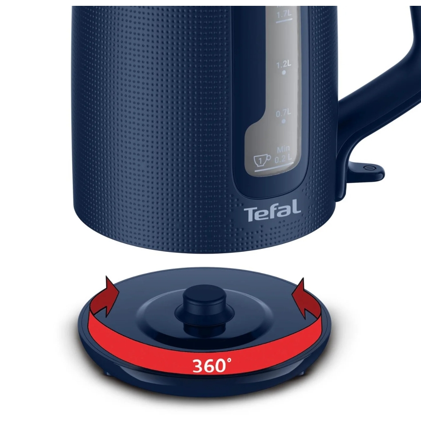 Tefal - Vattenkokare MORNING 1,7 l 2400W/230V blå