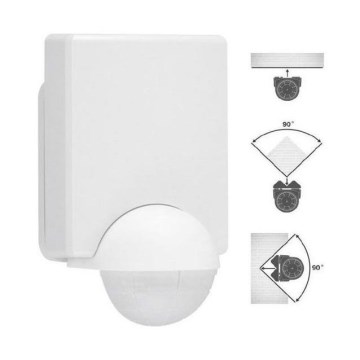 Telefunken 306006TF - Utomhuslampa med rörelsesensor 240° IP44 vit