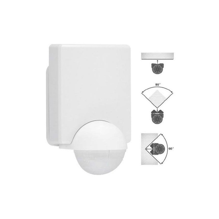 Telefunken 306006TF - Utomhuslampa med rörelsesensor 240° IP44 vit