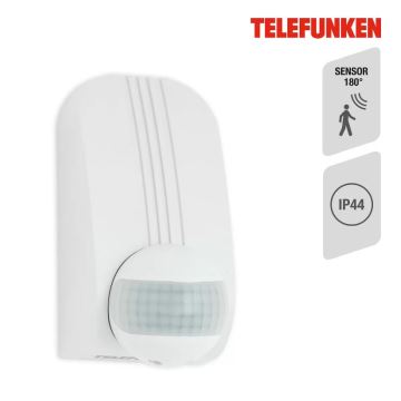 Telefunken 306506TF - Utomhuslampa med rörelsesensor 180° IP44 vit