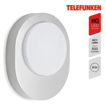 Telefunken 312004TF - LED vägglampa för utomhusbruk LED/8W/230V IP44 silver