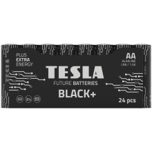 Tesla Batteries - 24 delar Alkaliskt batteri AA BLACK+ 1,5V 2800 mAh