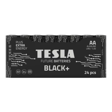 Tesla Batteries - 24 delar Alkaliskt batteri AA BLACK+ 1,5V 2800 mAh