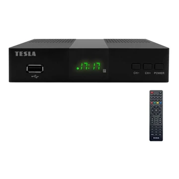 TESLA Electronics - DVB-T2 H.265 (HEVC) Mottagare 2xAAA + fjärrkontroll