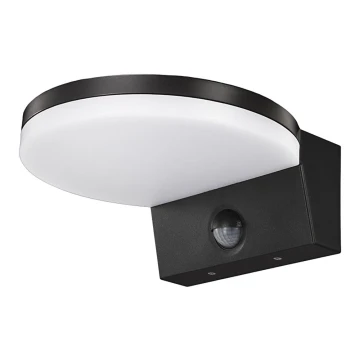 Top Light - LED Utomhus vägglampa med sensor NOVARA LED/15W/230V IP65 svart