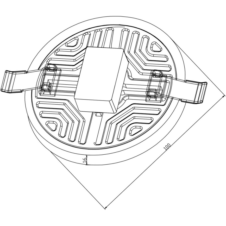 Top Light POLAR K 10 - LED Infälld taklampa POLAR LED/10W/230V