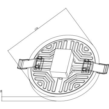 Top Light POLAR K 22 - LED Infälld taklampa POLAR LED/22W/230V