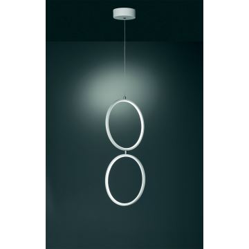 Trio - LED Dimbar ljuskrona med upphängningsrem RONDO 2xLED/11W/230V