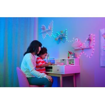 Twinkly - LED RGB Ljusreglerad Julkedja 100xLED 8 m USB Wi-Fi