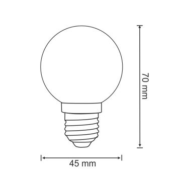 UPPSÄTTNING 2x LED glödlampa  PARTY E27/0,5W/36V röd