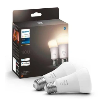 UPPSÄTTNING 2x LED ljusreglerad glödlampa  Philips Hue WHITE E27/9,5W/230V 2700K