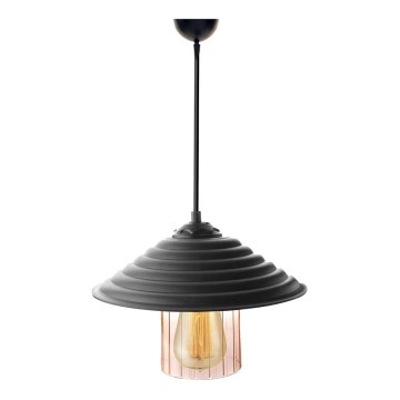 UPPSÄTTNING 2x Takkkrona på ett snöre  UFO 1xE27/60W/230V