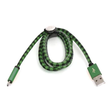 USB kabel USB A / Micro USB anslutning 1m grön