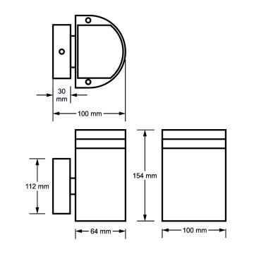 Utomhus Väggbelysning KORTEK 1xGU10/30W/230V IP54 grå